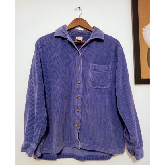 VTG L.L. Bean Women’s Corduroy Jacket Purple Size 12 Made in Sri Lanka 90s Y2K - Picture 1 of 5